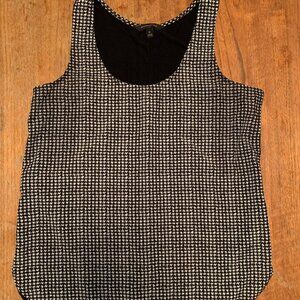 Banana Republic Black & White Houndstooth Sleeveless Blouse Size M